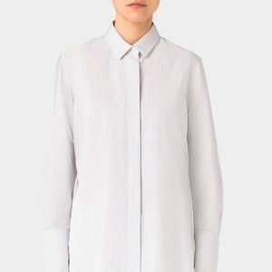 Akris Punto Stripe Poplin Blouse